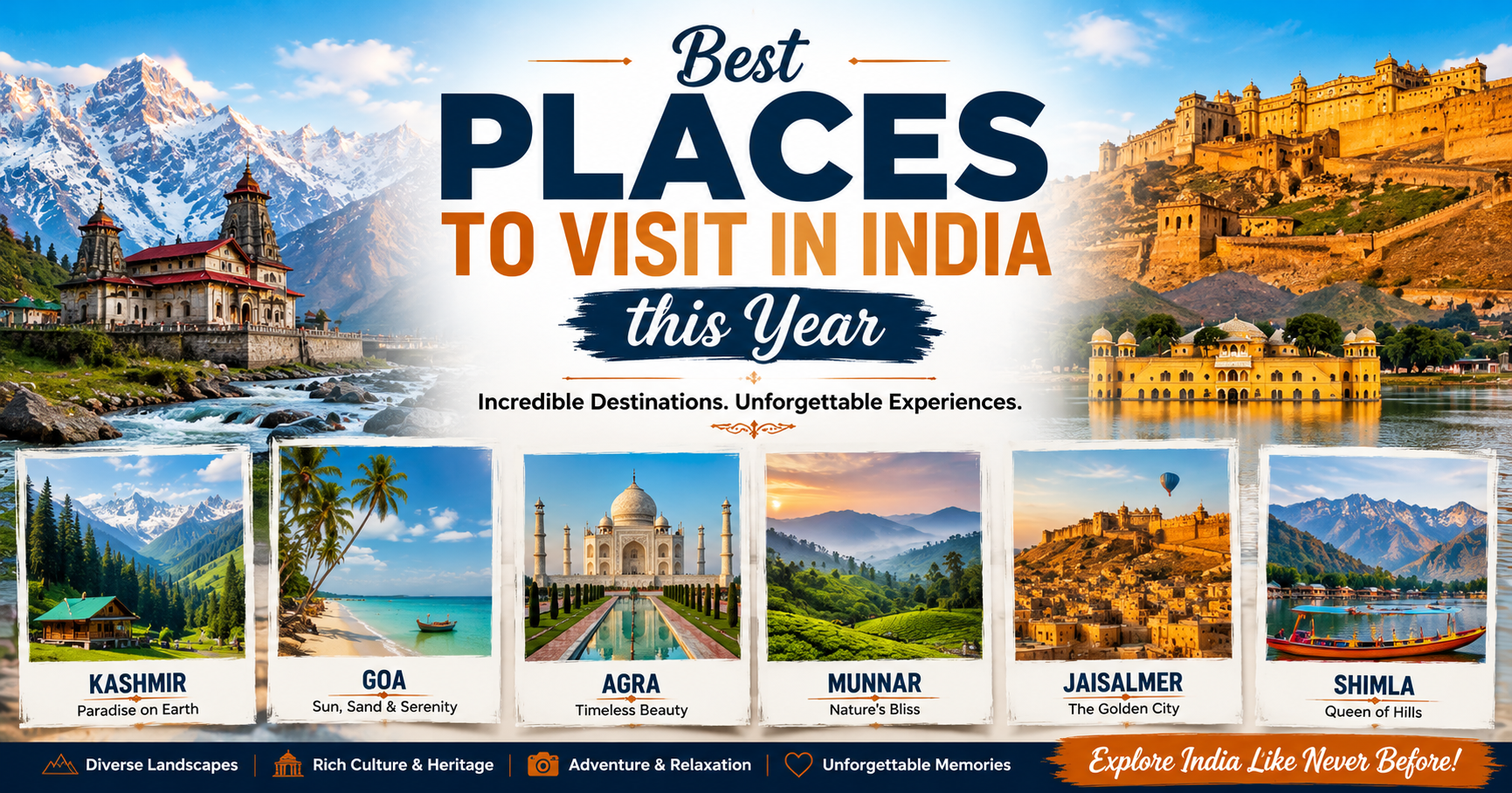 Best Places to Visit in India this Year